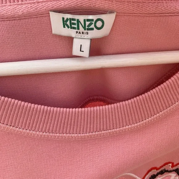 Kenzo Pink Cotton Bleached Tiger Fitted Sweatshirt - Picture 4 of 6